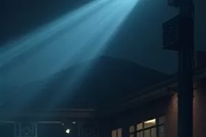 《朝歌夜话·人物志》封面：青铜纹样与半侧剪影